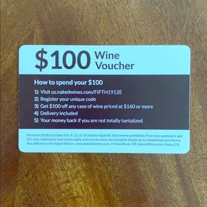 WINE WINE WINE! $100 VOUCHER